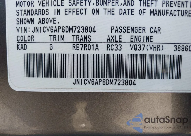 JN1CV6AP6DM723804: 43439325