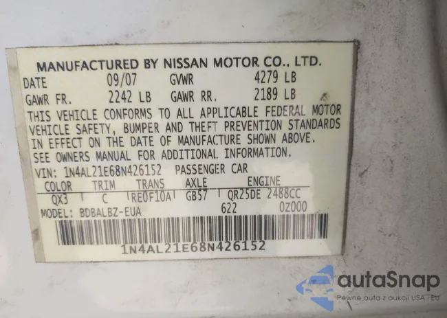 1N4AL21E68N426152: 43439449