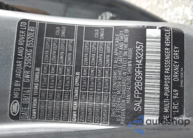 SALFP2BG9FH432357: 43439517