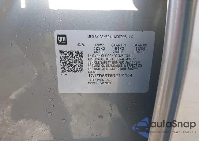 1G1ZD5ST6RF191104: 43440660