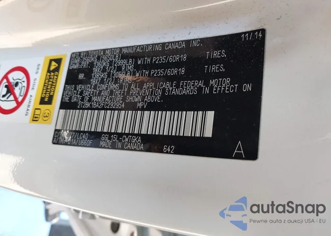 2T2BK1BA2FC292954: 43440792