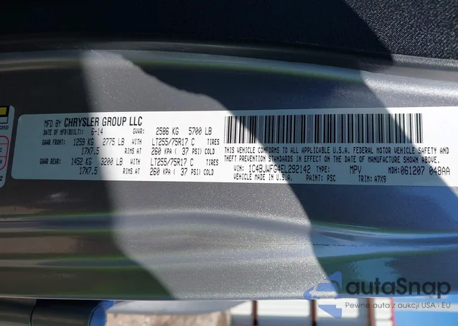 1C4BJWFG4EL292142: 43440834