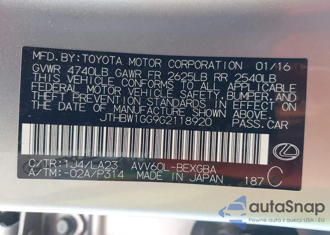 JTHBW1GG9G2118920: 43440916