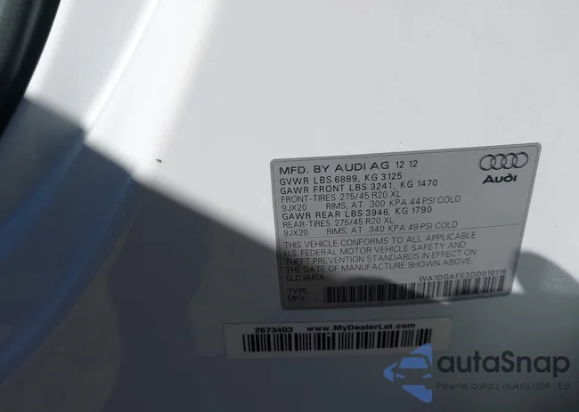 WA1DGAFE3DD010116: 43440947