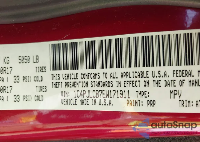 1C4PJLCB7EW171911: 43440958