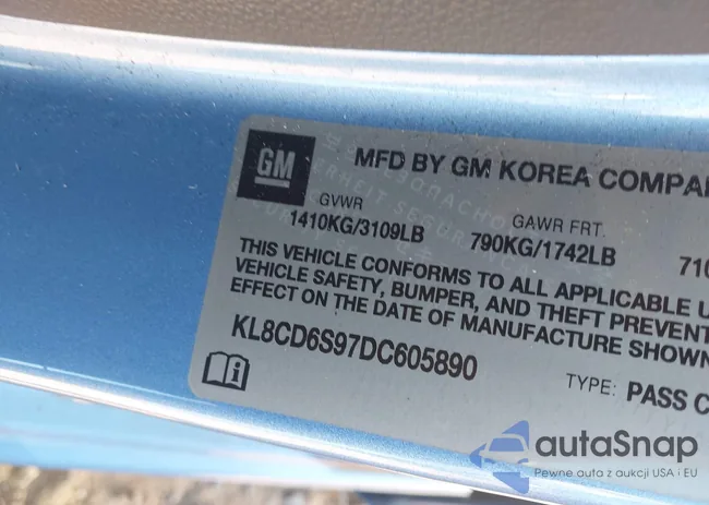 KL8CD6S97DC605890: 43441126