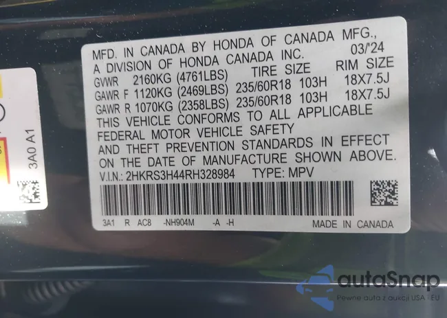 2HKRS3H44RH328984: 43441137