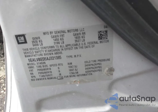 5GALVBED5AJ221385: 43440301