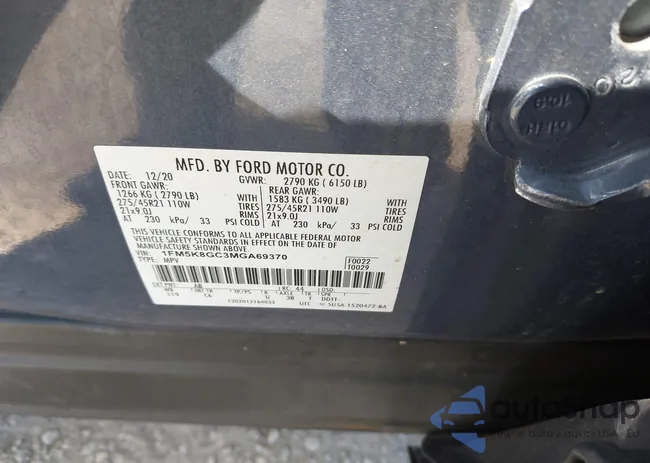 1FM5K8GC3MGA69370: 43440327