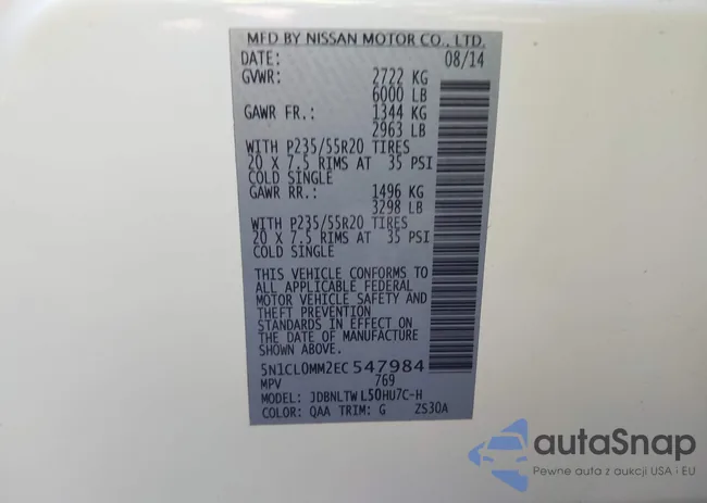 5N1CL0MM2EC547984: 43440337