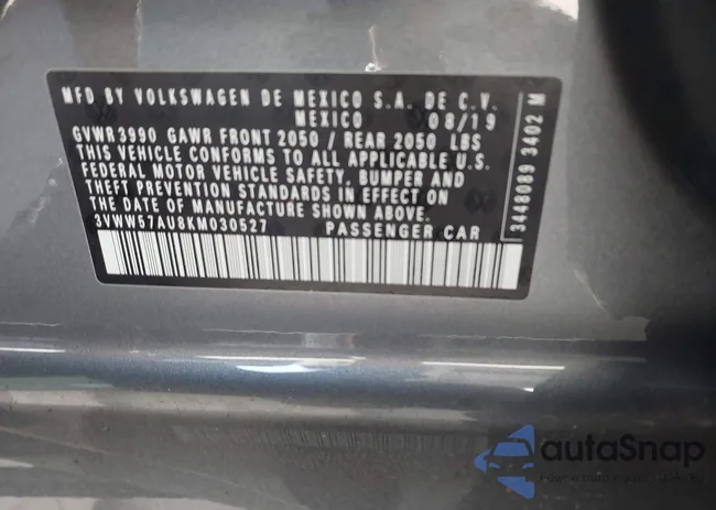 3VWW57AU8KM030527: 43440363
