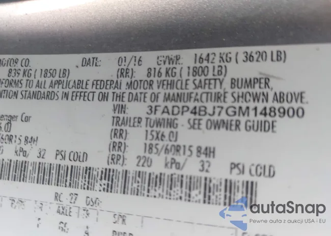 3FADP4BJ7GM148900: 43440390