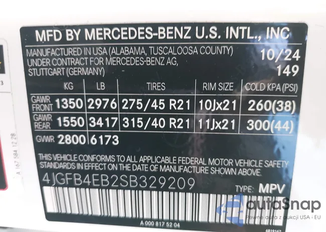 4JGFB4EB2SB329209: 43440450