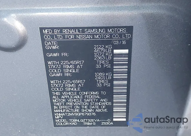 KNMAT2MV9GP679376: 43441695