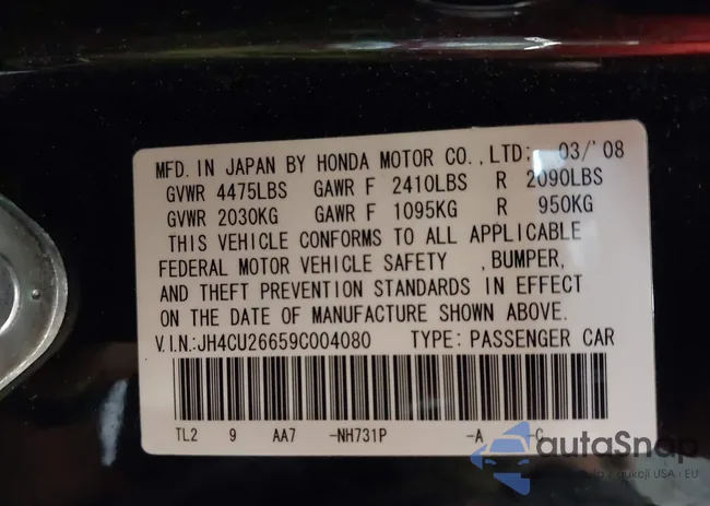 JH4CU26659C004080: 43441702