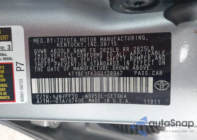 4T1BF1FK3GU128947: 43441717