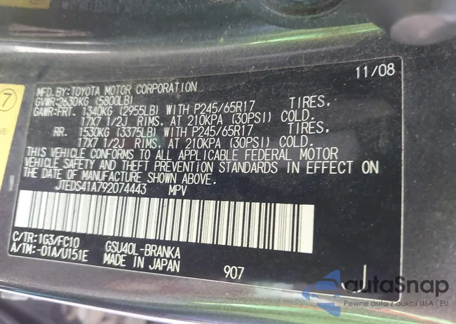 JTEDS41A792074443: 43441801