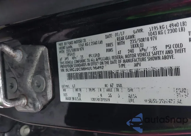 5LMCJ2C98HUL36492: 43441882