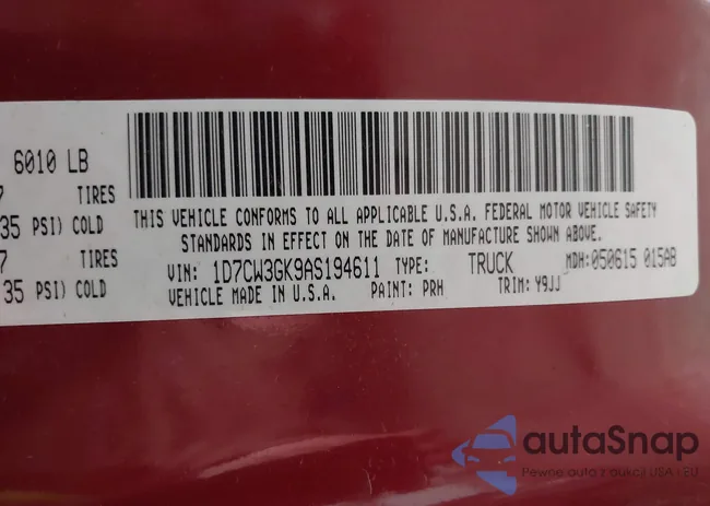 1D7CW3GK9AS194611: 43441983