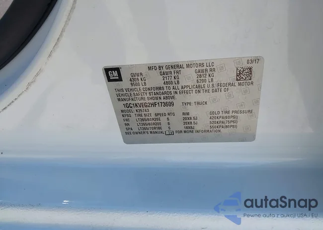 1GC1KVEG2HF173609: 43442091