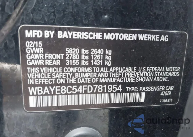 WBAYE8C54FD781954: 43441244