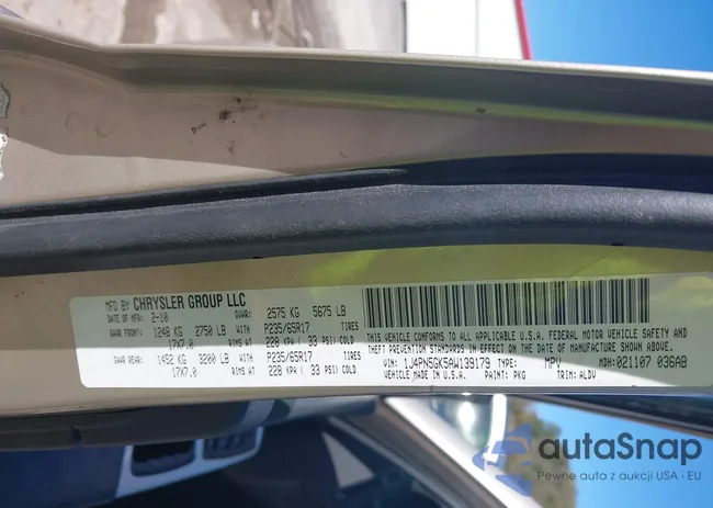 1J4PN5GK5AW139179: 43441260