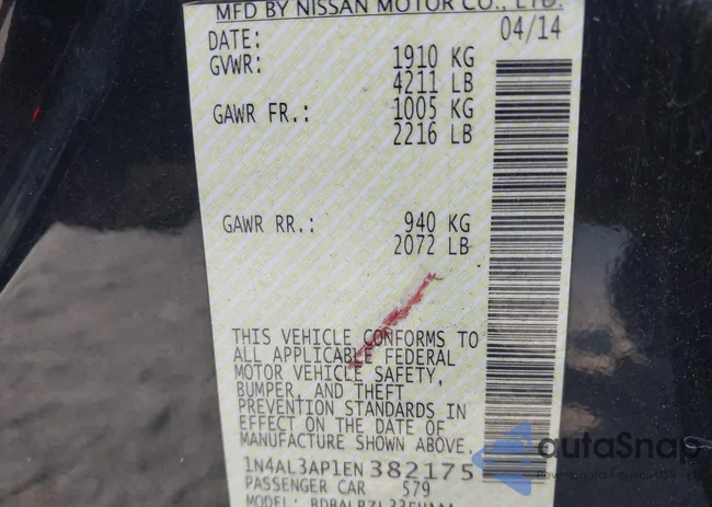 1N4AL3AP1EN382175: 43441292