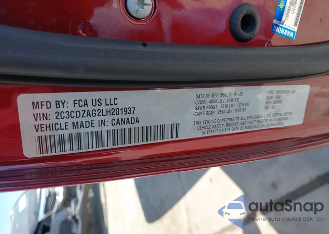 2C3CDZAG2LH201937: 43441421