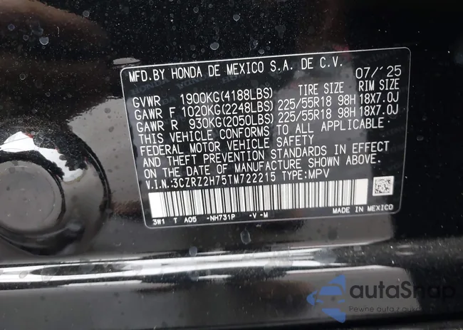 3CZRZ2H75TM722215: 43441463