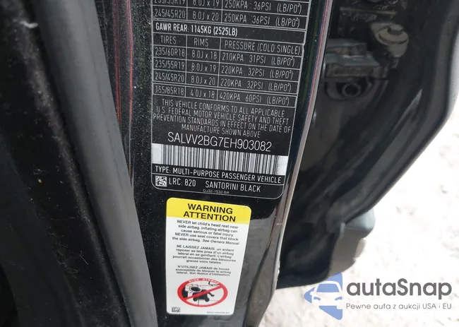 SALVV2BG7EH903082: 43442556