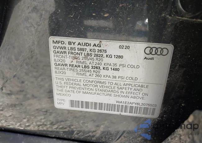 WA1E2AFY6L2075503: 43442627