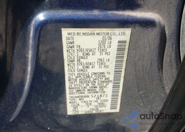 5N1AN08U66C521871: 43442853