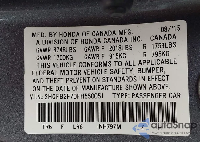 2HGFB2F70FH550051: 43442857