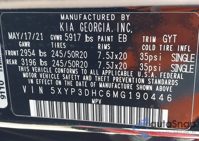 5XYP3DHC6MG190446: 43443055