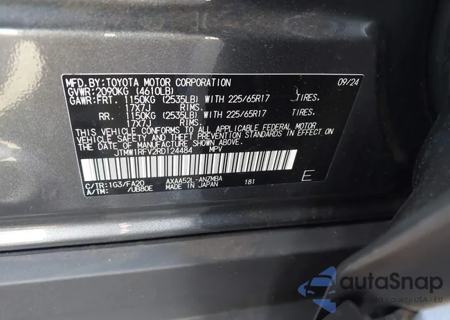 JTMW1RFV2RD124484: 43443145