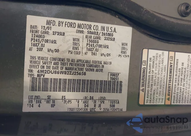 4M2DU86W82ZJ25658: 43442223