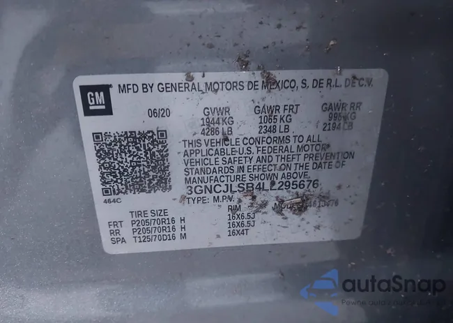 3GNCJLSB4LL295676: 43442362