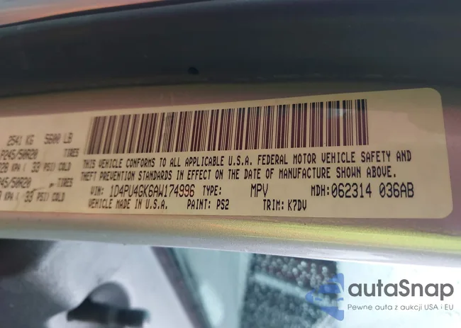 1D4PU4GK6AW174996: 43442396