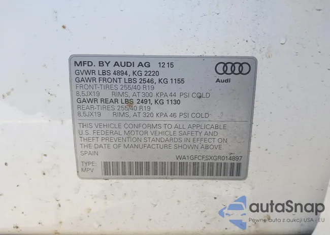 WA1GFCFSXGR014897: 43442460