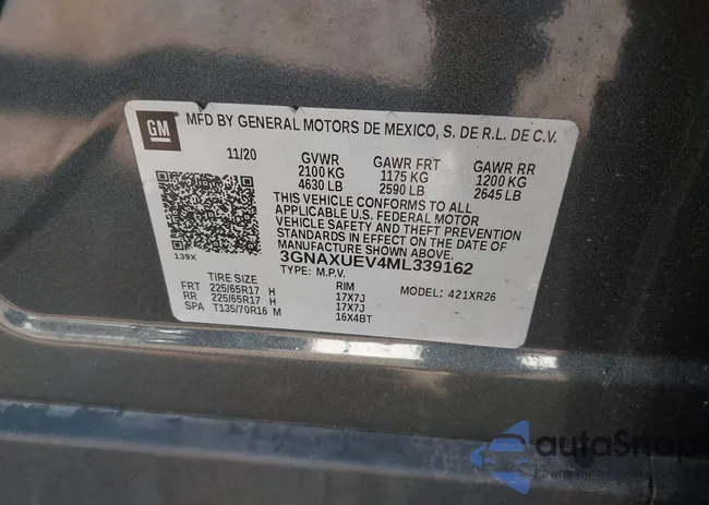 3GNAXUEV4ML339162: 43442503