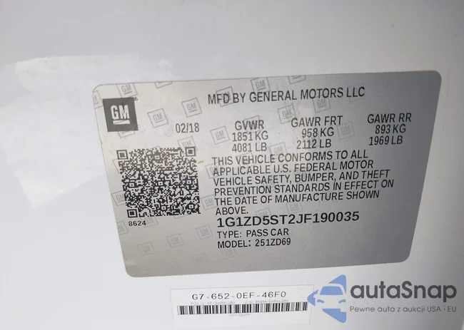 1G1ZD5ST2JF190035: 43442527