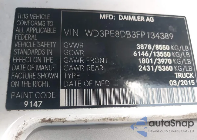 WD3PE8DB3FP134389: 43443566