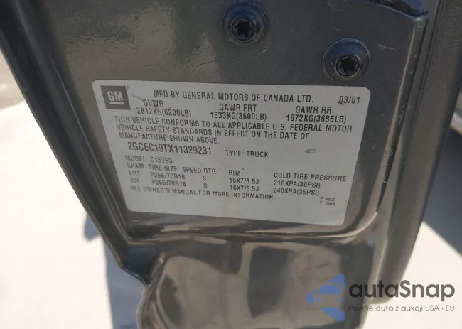 2GCEC19TX11329231: 43443601