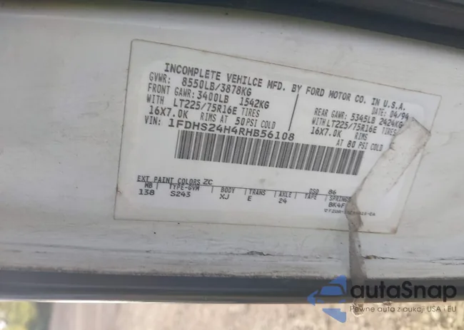 1FDHS24H4RHB56108: 43443674