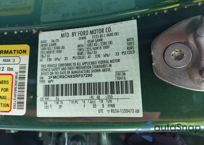 3FMCR9CN8SRF07290: 43443865