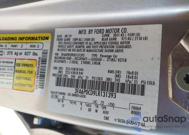 3FA6P0CD9LR131393: 43443889