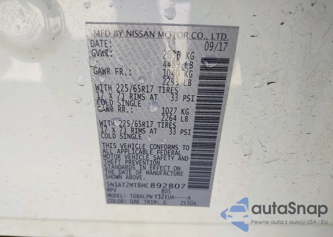 5N1AT2MT8HC892807: 43443899