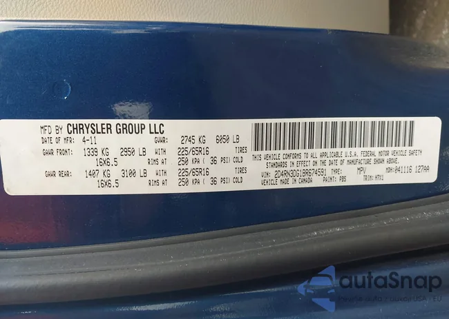 2D4RN3DG1BR674591: 43443965