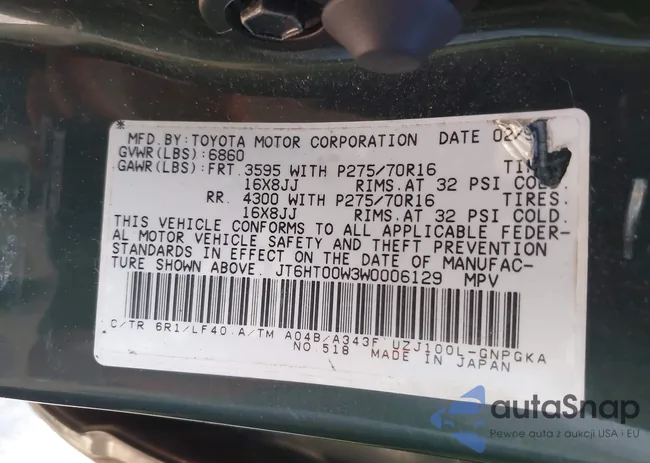 JT6HT00W3W0006129: 43443373