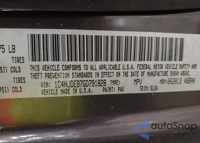 1C4NJDEB7GD791828: 43443453